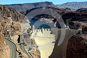 Hoover dam, Nevada/ Ariozna state line, USA photo
