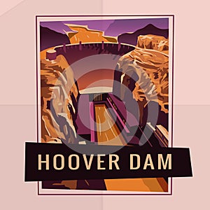 hoover dam. Vector illustration decorative design photo