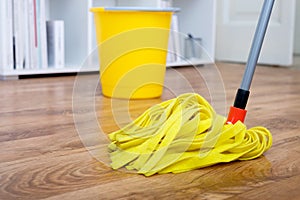 Hoovering a parquet floor