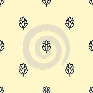 Hop beer seamless pattern background