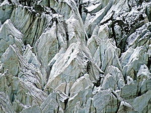Hopar glacier near prestine Hunza Valley, Karakoram Highway, Pakistan photo
