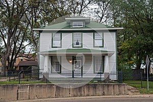 Hope, Arkansas, United States of America - October 26, 2023. Childhood home of Bill Clinton in Hope, Arkansas. Built in 1917 by