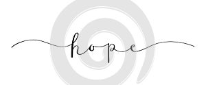 HOPE black brush calligraphy banner