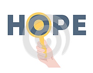 Hope concept. New beginning and faith in the future, support