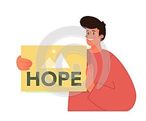 Hope concept. New beginning and faith in the future, support