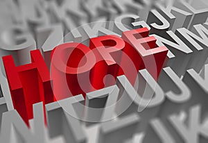 Hope 3D text