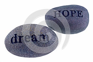 Hope and dream rocks