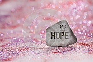 Hope engrave on stone