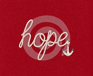 Hope rope text with anchor