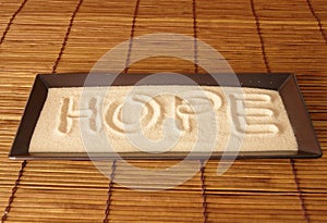 Hope on sand