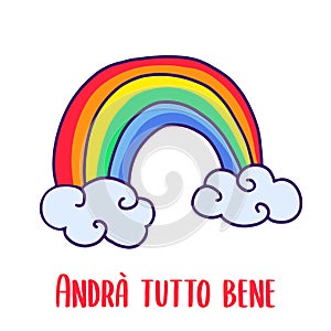 Speranza arcobaleno icona. epidemia manifesto 