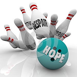 Hope Vs Despair Bowling Bowl Faith Conquers Doubt
