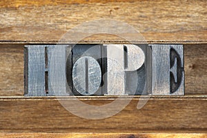 Hope wooden word tray