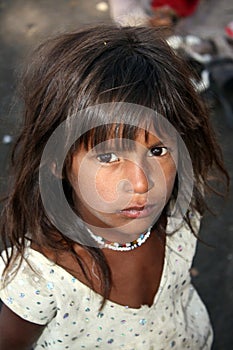 Hopeful Poor Indian Girl