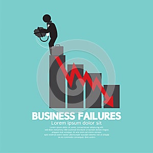 Hopeless Man With Business Failures Concept