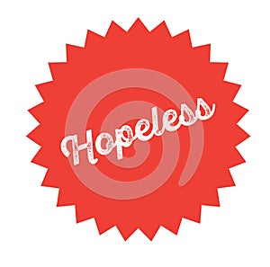 Hopeless stamp on white