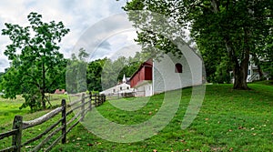 Hopewell Iron Furnace Barn Panorama