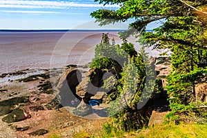 Hopewell Rocks in New Brunswick, Canada