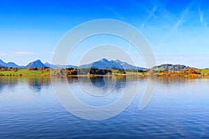 Hopfensee lake.Bavaria, Germany