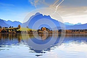 Hopfensee lake.Bavaria, Germany