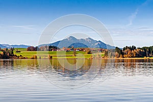 Hopfensee lake.Bavaria, Germany