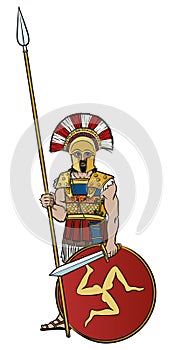 Hoplite in full gear