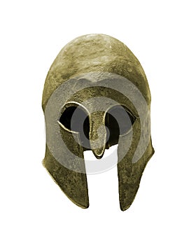 Hoplite Helmet Isolated Photo