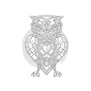 Hops and Barley Owl Celtic Knotwork