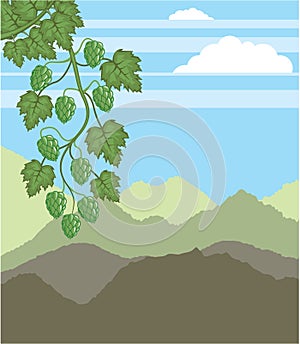 Hops Hills Vector