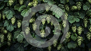 Hops pattern causes overcrowding, resulting in hyperreal spacing for text. photo