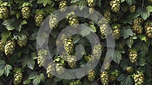 Hops\' pattern of overcrowding is hyperreal. photo