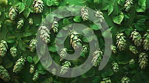 Hops\' pattern is overpopulated, creating a hyperreal effect. photo