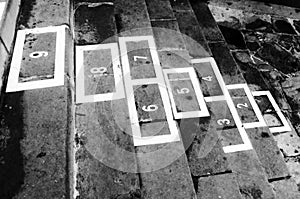 Hopscotch childhood game