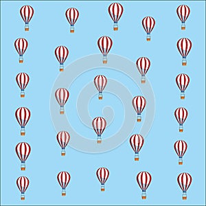 Hor air balloon pattern cartoon