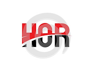 HOR Letter Initial Logo Design Vector Illustration
