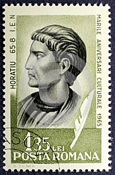 Horace, Quintus Horatius Flaccus 65 BC - 8 BC, a famous poet in the Roman Empire