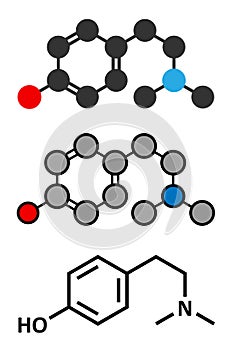 Hordenine (dimethyltyramine) stimulant molecule photo