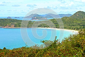 Horizon of blue seascape in Samaesan at Thailand photo