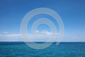 Horizon of Indian ocean in Maldives