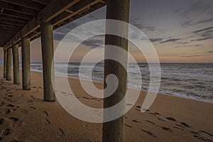 Horizon Predawn Under a Fishing Pier