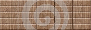 Horizontal 3D Square Wood texture background surface with natural pattern.