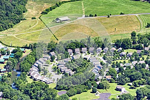 Aerial Image Shows Urban Sprawl As New Homes Overrun Farm Land photo