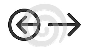 Horizontal Arrows Icon, Back Forth Movement Vector, vector design Generative AI