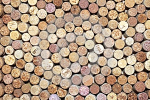 Horizontal background of wine corks