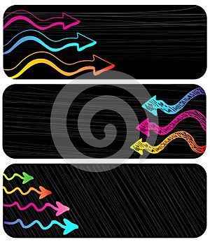 Horizontal Banners Set: Cool Arrows