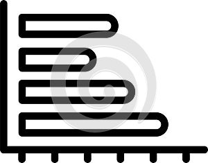 Horizontal Bar Chart Vector Icon