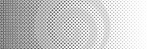 horizontal black halftone of cross and triangle design for pattern and background