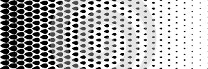 horizontal black halftone of dewdrop shape design for pattern and background