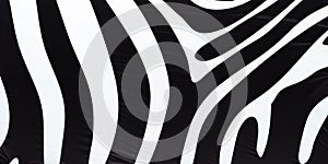 Horizontal black and white zebra texture background