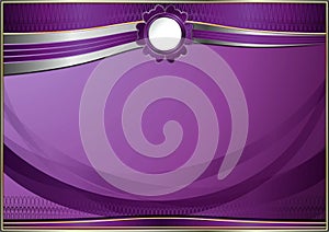Horizontal blank with abstract waves for creating certificates, diplomas, etc. In lilac tones.